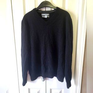 GRAYSON & DUNN Size XL 100% Wool Black Sweater